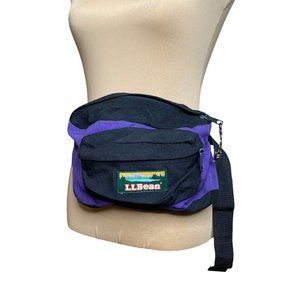 Vintage 90s Retro L.L. Bean Hiking Fanny Pack Purple/Black